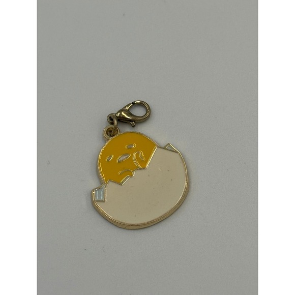 Sanrio Gudetama Lazy Egg Enamel Charm Loot Crate Exclusive Gold Tone Zipper Pull - Picture 2 of 8